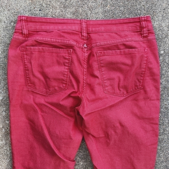 PrAna Kara Organic Cotton Jeans Straight Leg Faded Red Women's Pants Size 6 / 28 - Picture 12 of 14